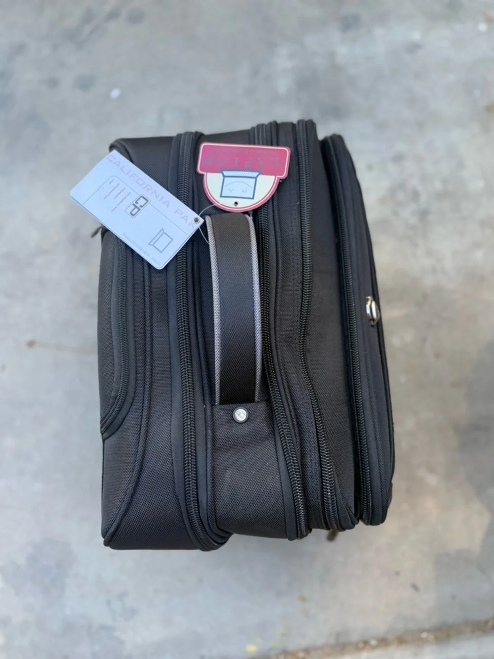 Calpak Black Laptop Briefcase with Front Organizer